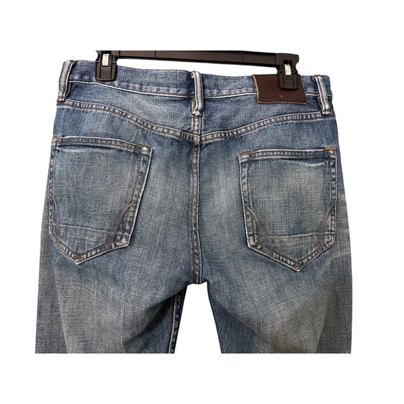 All Saints Blue Slim Straight Jeans - Picture 8 of 12